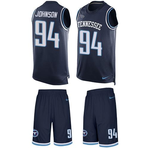 Nike Titans #94 Austin Johnson Navy Blue Alternate Men's Stitched NFL Limited Tank Top Suit Jersey - Click Image to Close